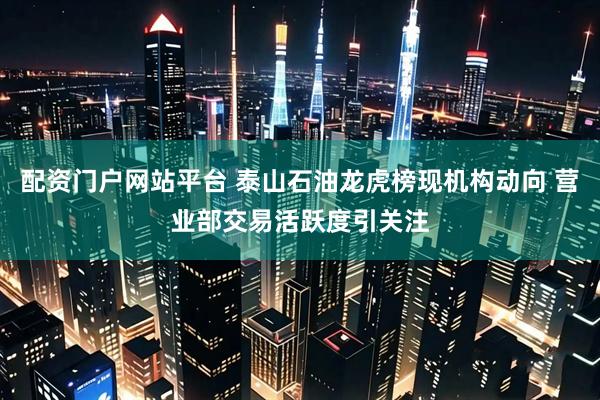 配资门户网站平台 泰山石油龙虎榜现机构动向 营业部交易活跃度引关注